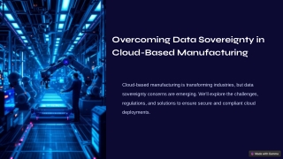 Overcoming Data Sovereignty in Cloud-Based Manufacturing