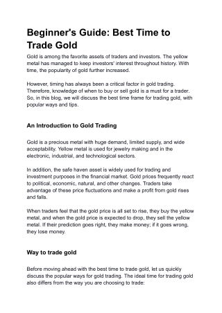 Beginner's Guide_ Best Time to Trade Gold