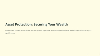 Asset Protection