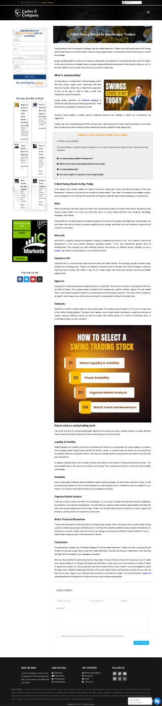5 Best Swing Stocks to Buy for New Traders