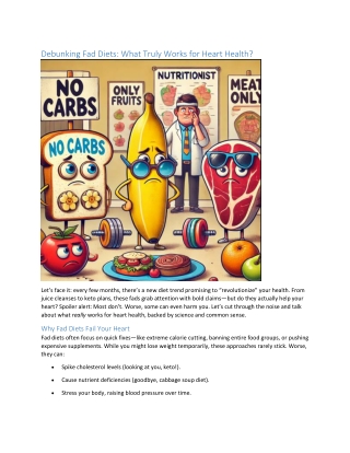 Debunking Fad Diets What Truly Works for Heart Health