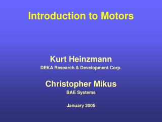 Introduction to Motors