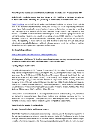 VM&P Naphtha Market - Comprehensive Study Report & Recent Trends
