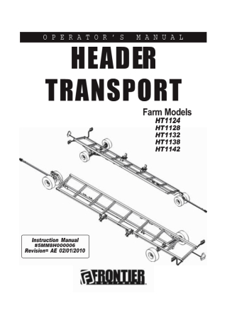 John Deere Frontier Farm Models HT1124 HT1128 HT1132 HT1138 HT1142 Header Transport Operator’s Manual Instant Download (