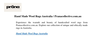 Hand Made Wool Rugs Australia | Pranacollective.com.au