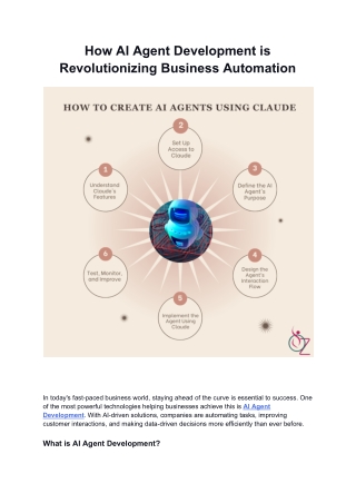 How AI Agent Development is Revolutionizing Business Automation