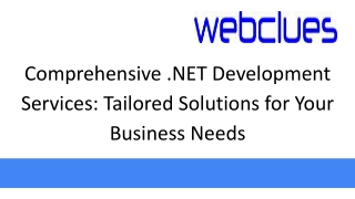 Comprehensive .NET Development Services_ Tailored Solutions for Your Business Needs