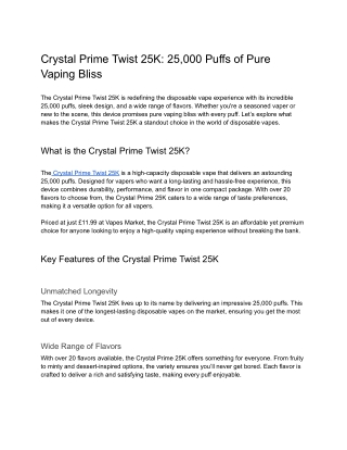 Crystal Prime Twist 25K