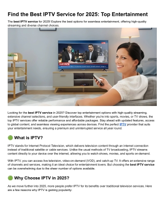 Find the Best IPTV Service for 2025_ Top Entertainment