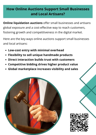 How Online Auctions Support Small Businesses and Local Artisans?