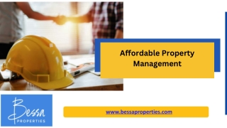 Affordable Property Management - www.bessaproperties.com