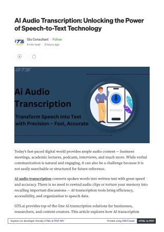 AI Audio Transcription Unlocking the Power of Speech-to-Text Technology