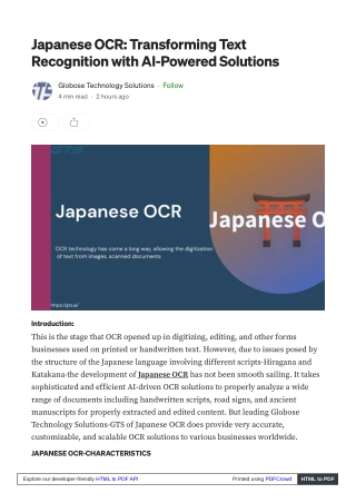 Japanese OCR Transforming Text Recognition with AI-Powered Solutions