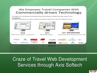 Craze of Travel Web Development Services through Axis Softec