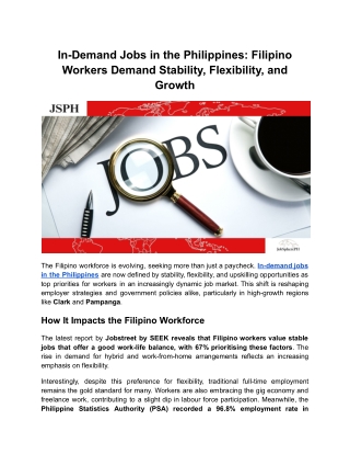 In-Demand Jobs in the Philippines_ Filipino Workers Demand Stability, Flexibility, and Growth