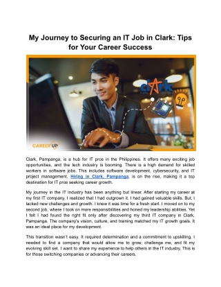 My Journey to Securing an IT Job in Clark_ Tips for Your Career Success
