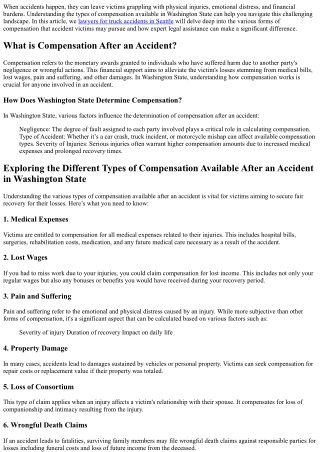 Exploring the Different Types of Compensation Available After an Accident in Was