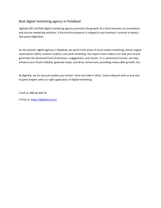 Best digital marketing agency in Palakkad