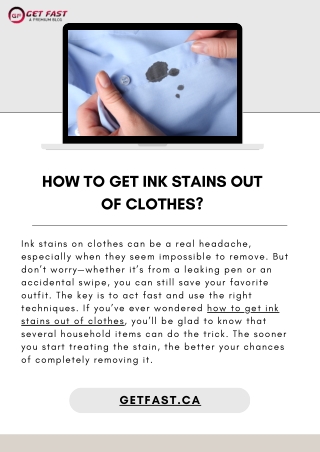 How to Get Ink Out of Clothes?