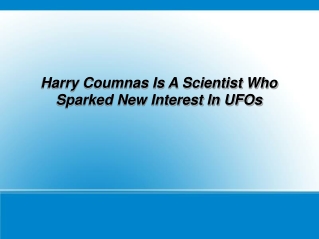Harry Coumnas Is A Scientist