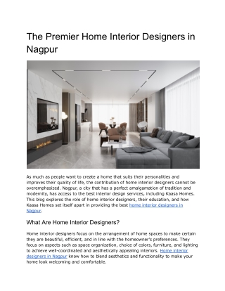 Home Interior Designers in Nagpur