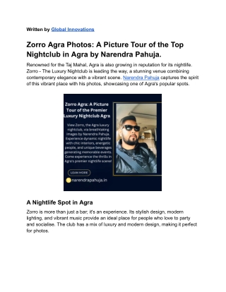 Zorro Agra: A Picture Tour of the Premier Luxury Nightclub Agra