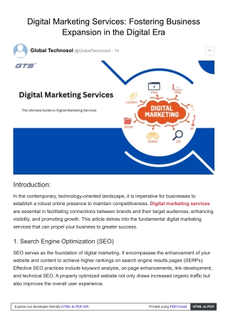 Digital Marketing Services: Fostering Business Expansion in the Digital Era