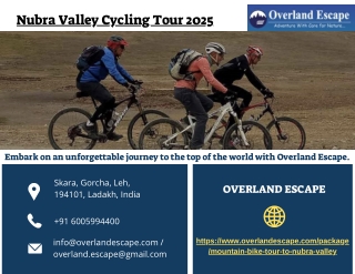 Nubra Valley Cycling Tour 2025