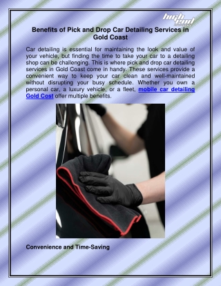 Mobile Car Detailing Gold Coast