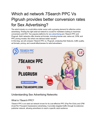 Which ad network 7Search PPC Vs Plgrush provides better conversion rates for Sex Advertising_