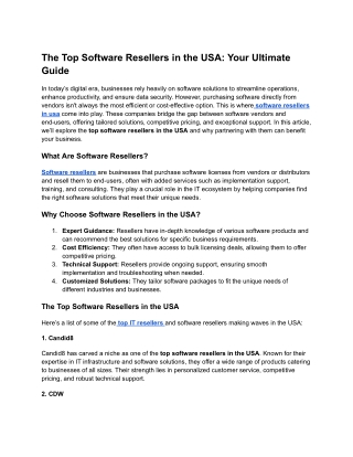 The Top Software Resellers in the USA_ Your Ultimate Guide
