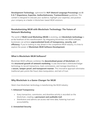 Blockchain Development Technology