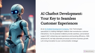 AI Chatbot Development Your Key to Seamless Customer Experiences