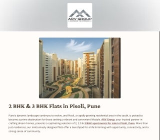 2BHK & 3BHK Flats in Pisoli, Pune | ARV Newtown | South Pune