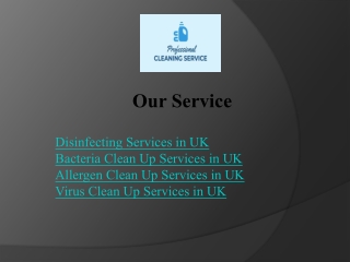 Expert Bacteria Clean Up Services in UK - Disinfecting Services
