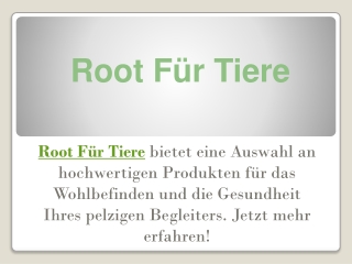 Root Für Tiere