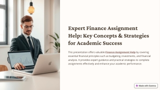 Expert Finance Assignment Help: Key Concepts & Strategies for Academic Success