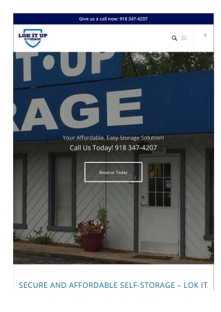 Affordable Storage Units in Sapulpa at LokiTup Storage