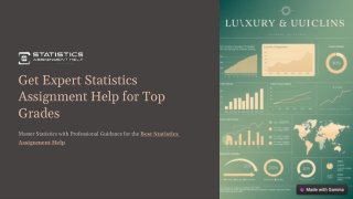 Get Expert Statistics Assignment Help for Top Grades