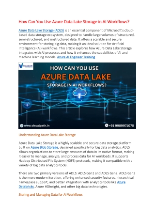 Azure AI Engineer Online Training in Bangalore | Azure AI