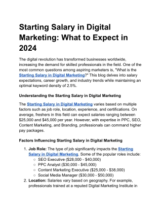 Starting Salary in Digital Marketing_ What to Expect in 2024