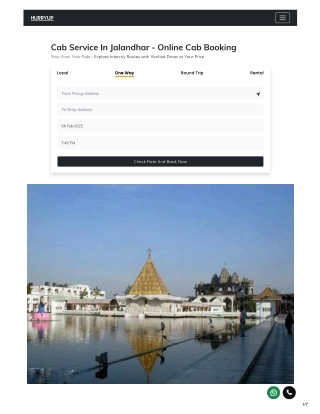 Best Cab Service in Jalandhar At ₹9/km | Online Taxi Booking | HurryUp Cabs