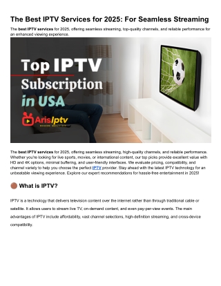 The Best IPTV Services for 2025_ For Seamless Streaming