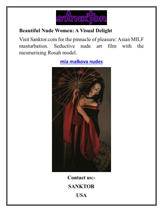 Beautiful Nude Women A Visual Delight
