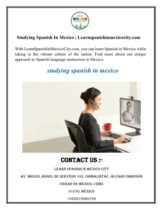 Studying Spanish In Mexico  Learnspanishinmexicocity.com