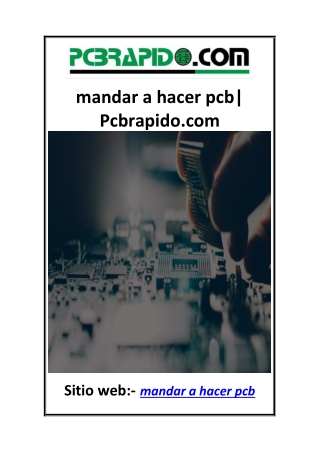 mandar a hacer pcb Pcbrapido.com