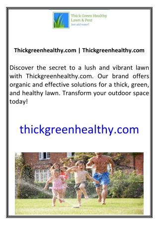 Thickgreenhealthy.com Thickgreenhealthy.com