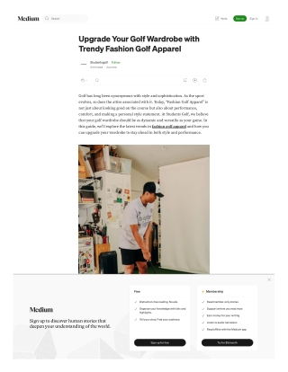 Upgrade Your Golf Wardrobe with Trendy Fashion Golf Apparel