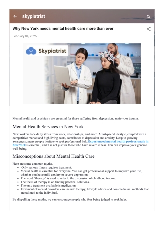 Why New York needs mental health care more than ever