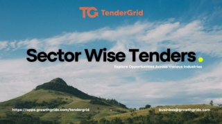 Sector Wise Tenders